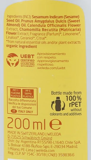 Aceite Corporal de Caléndula Bebé Weleda