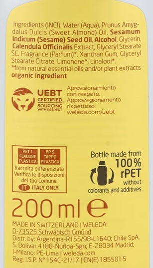 Baño de Crema de Caléndula Bebé Weleda