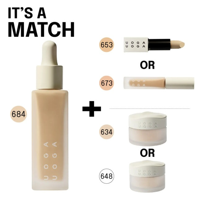 Base de Maquillaje Sérum Mineral 684 Salty Air Uoga Uoga