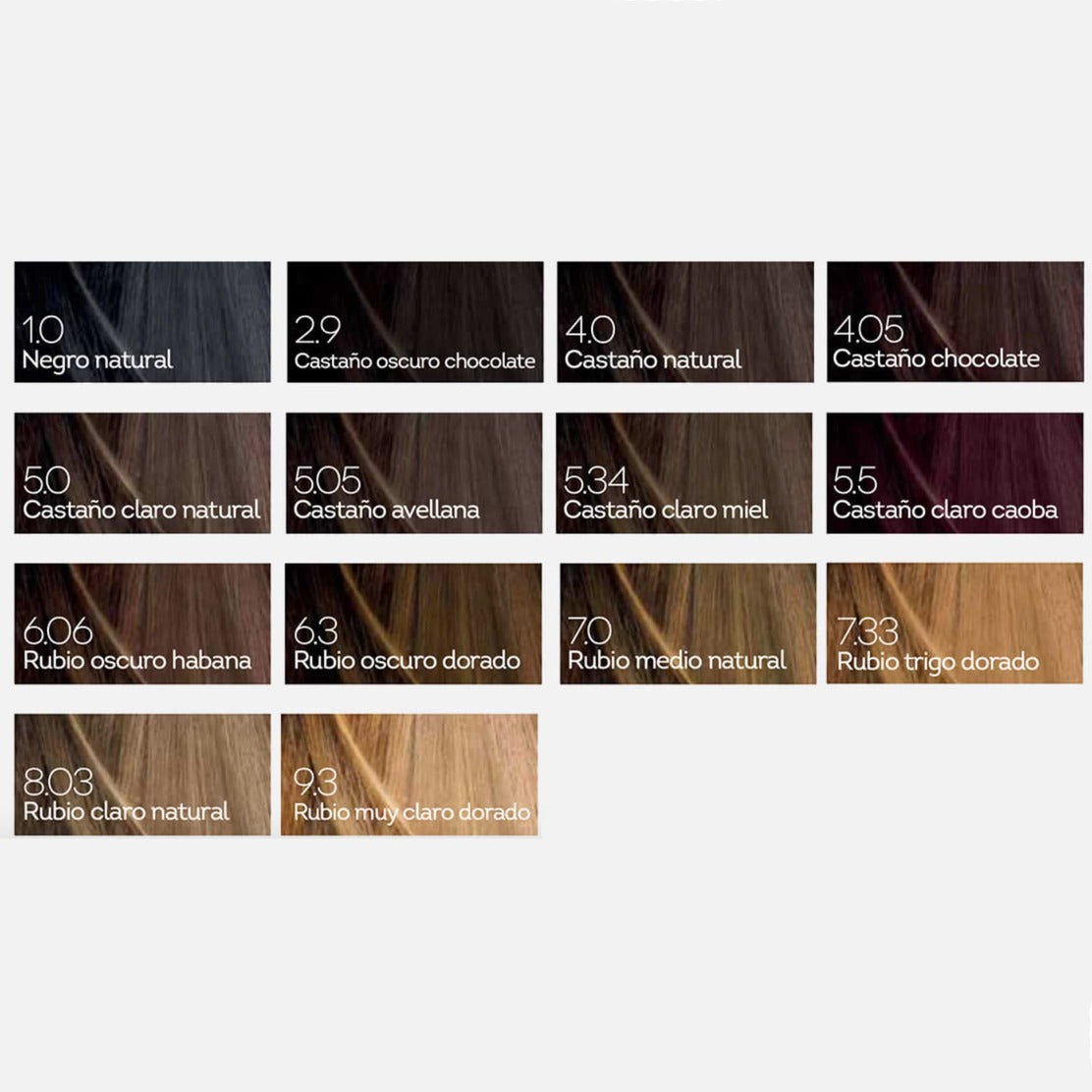 Carta Colores Tinte Cabello Biokap Nutricolor Delicato