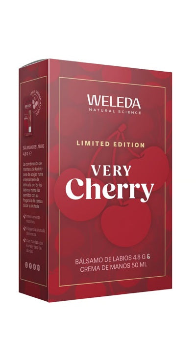 Cofre Very Cherry Edición Limitada Crema de Manos + Lip Balm Weleda