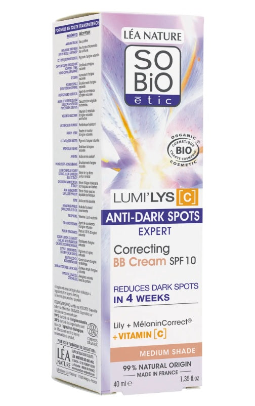 Crema BB Correctora SPF 10 Lumi'lys Antimanchas Expert So’BiO