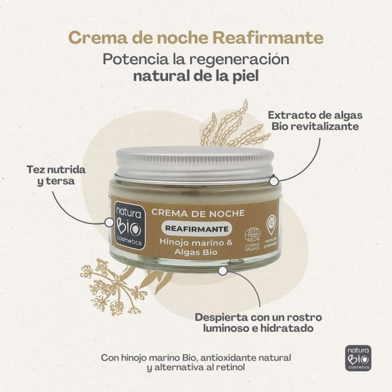 Crema Facial de Noche Reafirmante Hinojo NaturaBio