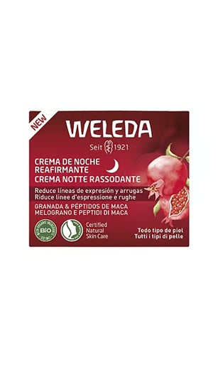 Crema de Noche Reafirmante de Granada y Péptidos de Maca Weleda