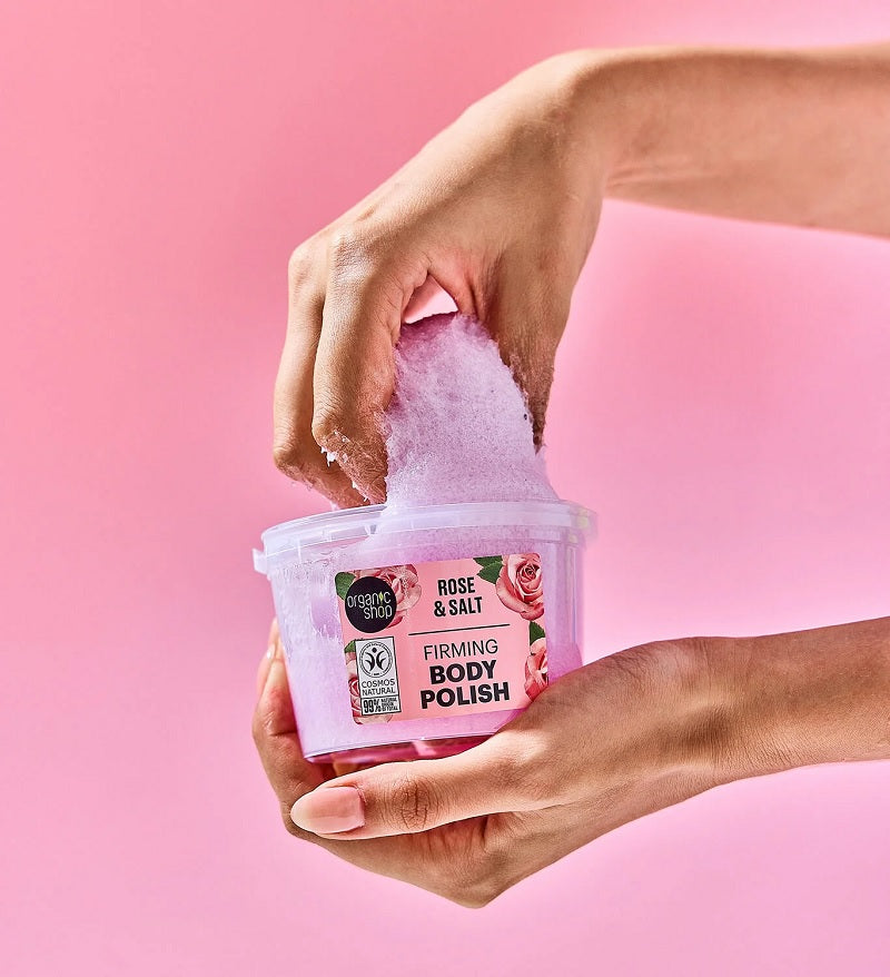 Exfoliante Corporal Reafirmante de Rosa Organic Shop