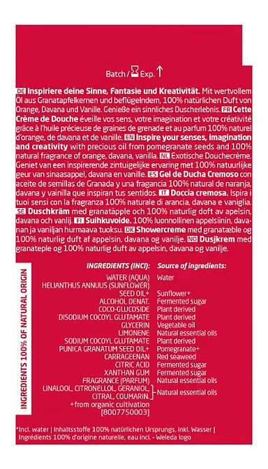 Gel de Ducha Cremoso Granada Weleda