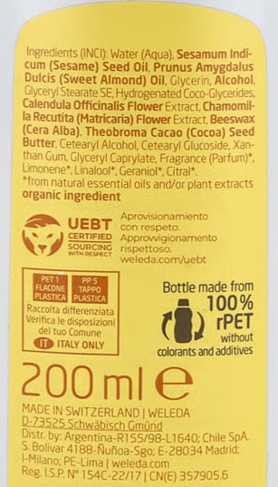 Leche Corporal de Caléndula Bebé Weleda