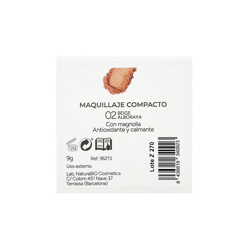 Maquillaje Polvo Compacto Beige Alboraya NaturaBIO