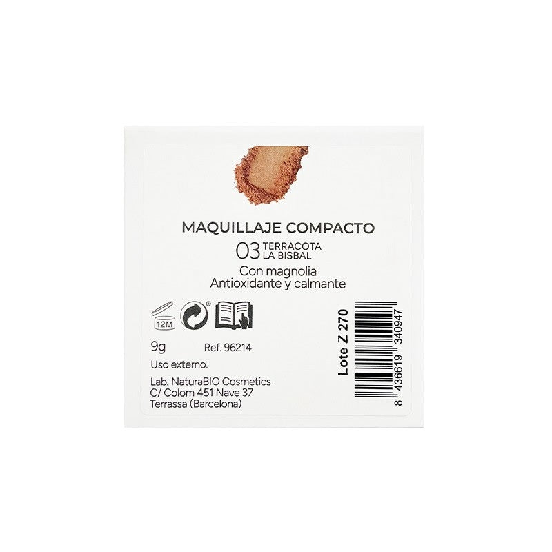 Maquillaje Polvo Compacto Terracota La Bisbal NaturaBIO