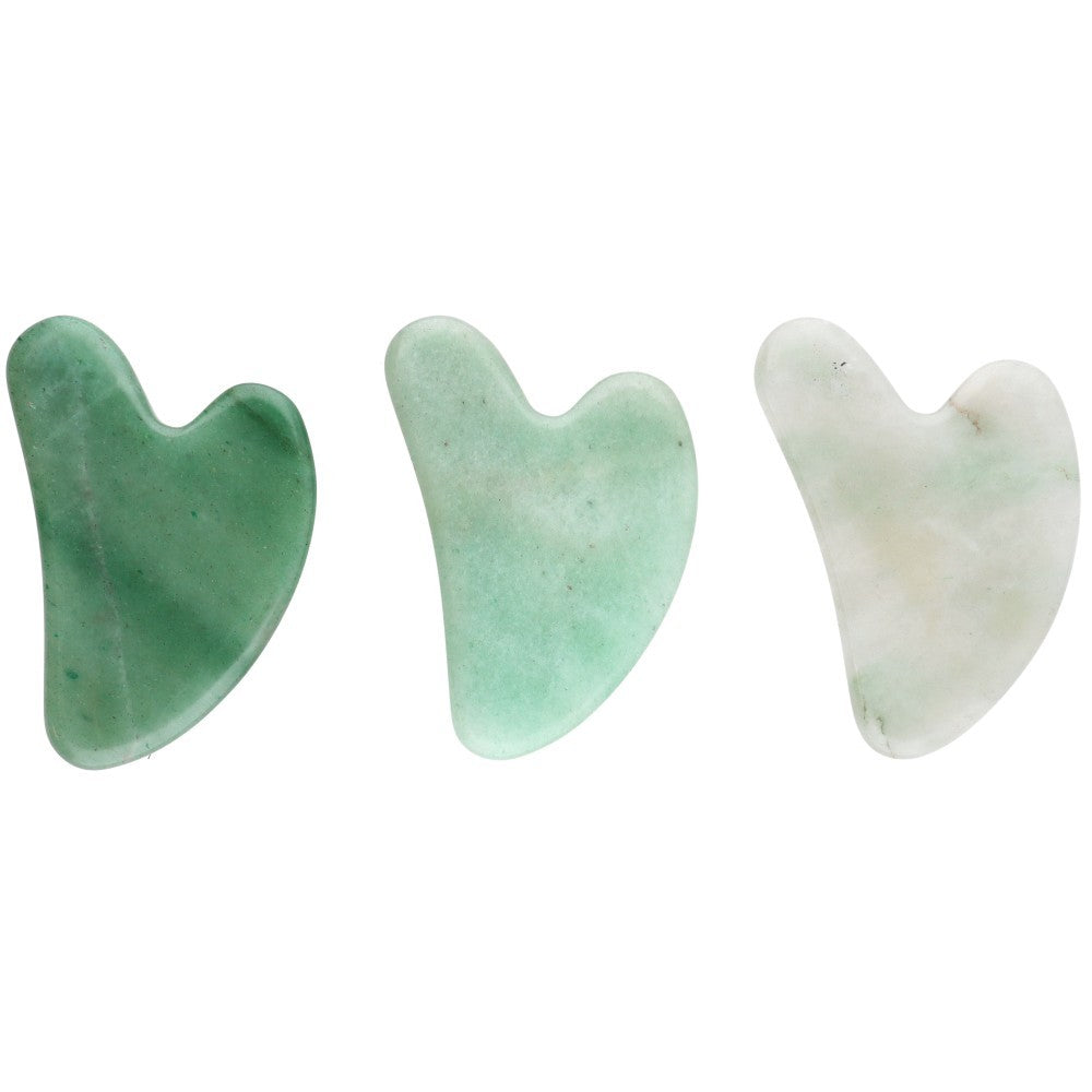 Masajeador Gua Sha de Cuarzo Verde