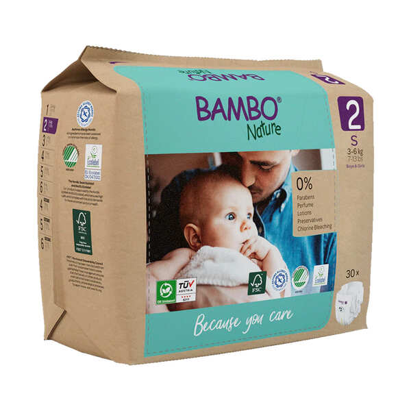 Pañales Ecológicos Bambo Nature 3 a 6 kg