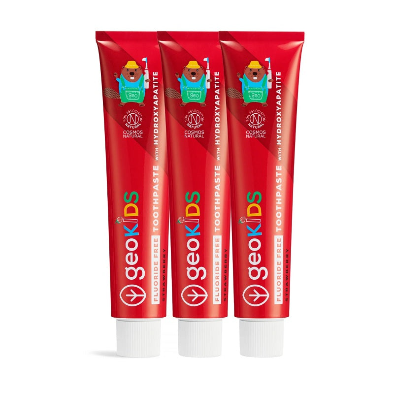 Pasta de dientes infantil con hidroxiapatita, Fresa,Sin flúor Georganics