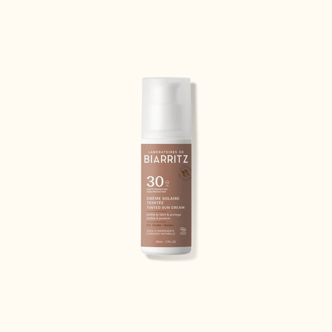 Protección Solar Facial Color Dorado SPF 30 Laboratoires Biarritz