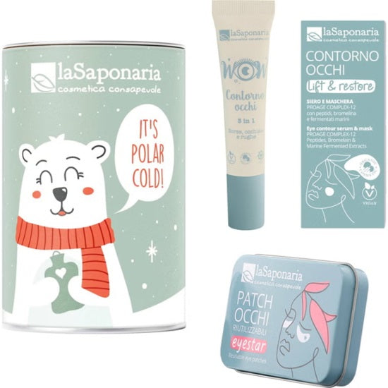 Set Regalo Hucha Oso Polar - Kit Facial La Saponaria
