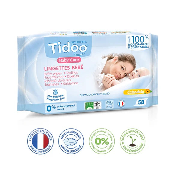 Toallitas con Caléndula Sin Perfume Tidoo