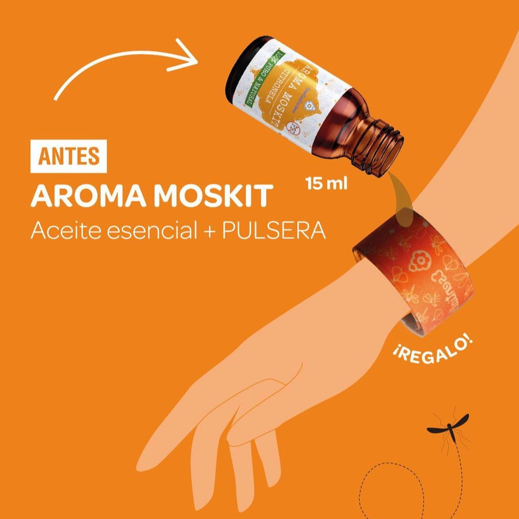 Aceite Esencial Citronela Aroma Moskit + Brazalete Esential'Aroms