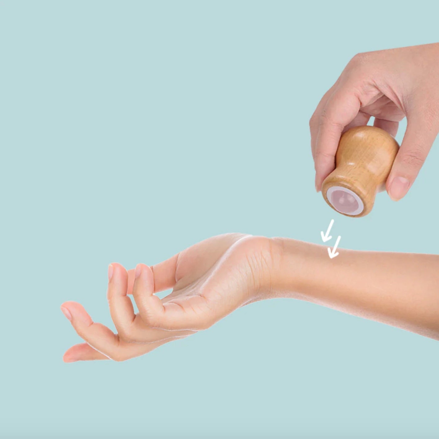 Roll On Masajeador Facial y Corporal Bambú y Jade Naturbrush