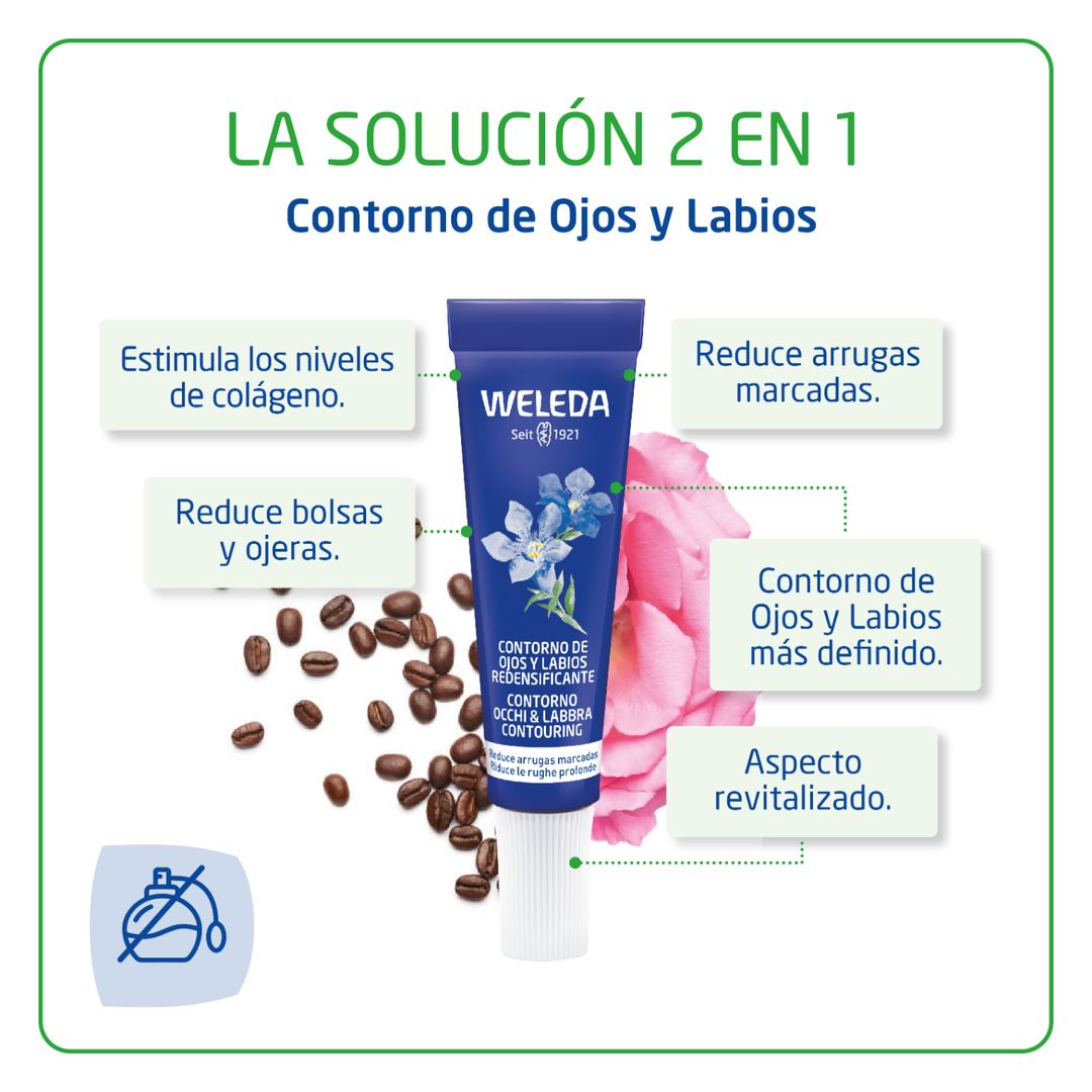 Contorno Ojos y Labios Redensificante de Genciana Azul y Edelweiss Weleda
