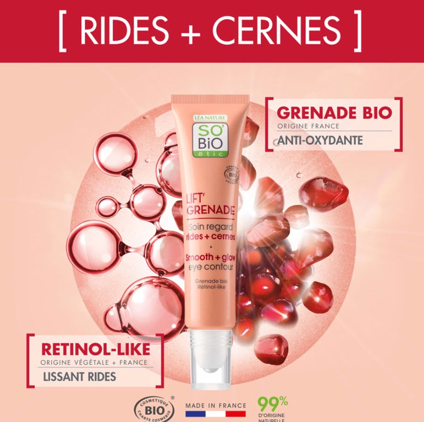 Cuidado de Ojos para Arrugas + Ojeras Lift Grenade So'Bio