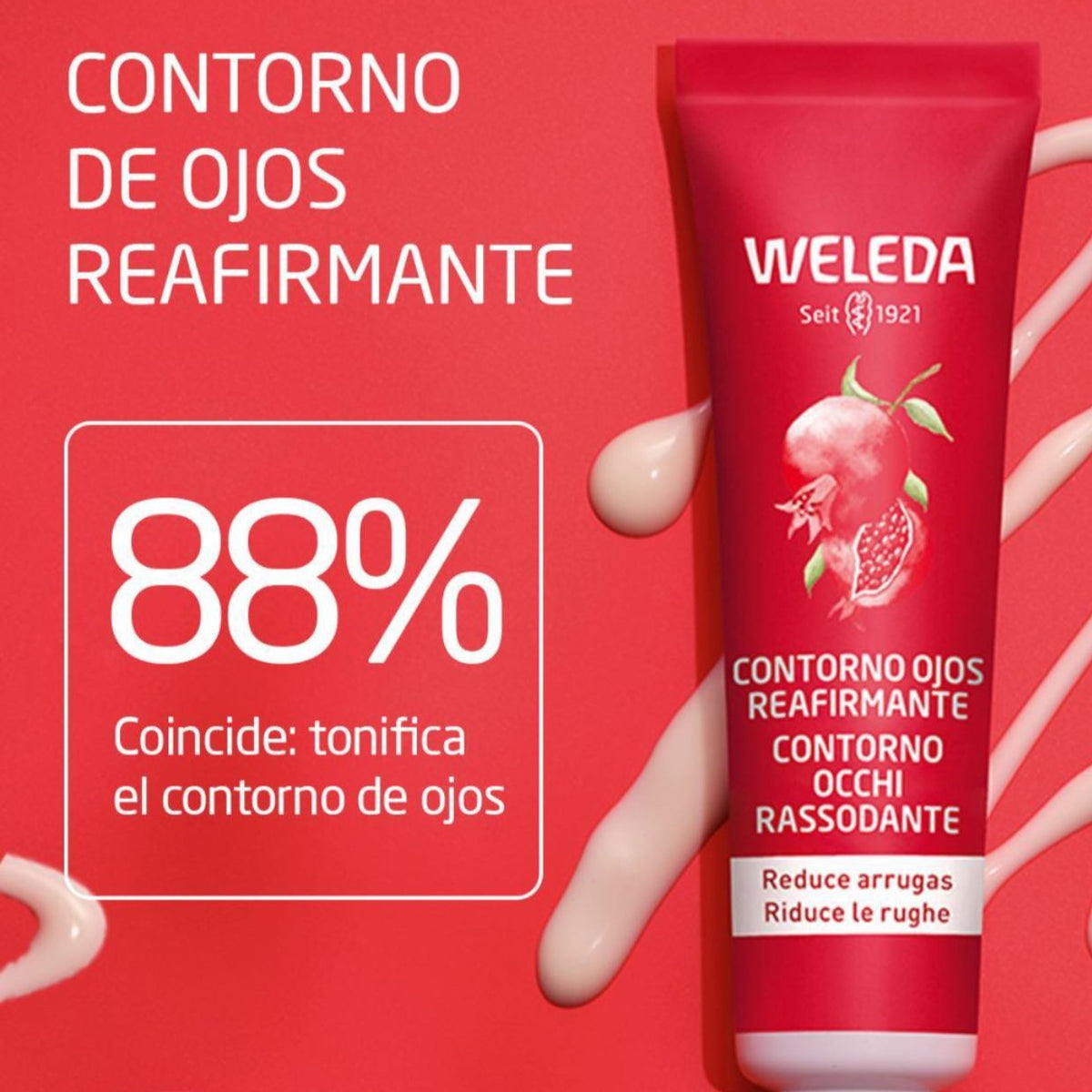 Contorno de Ojos Reafirmante de Granada y Péptidos de Maca Weleda