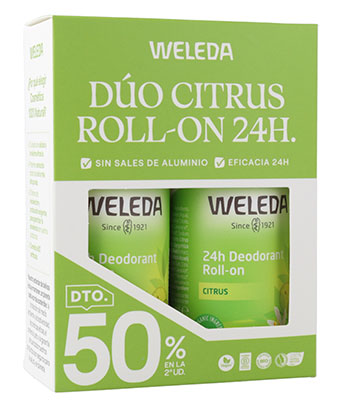 Duplo Desodorante Roll-On Citrus 24h Weleda