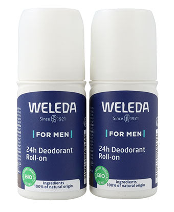 Duplo Desodorante Roll-On Hombre 24h Weleda