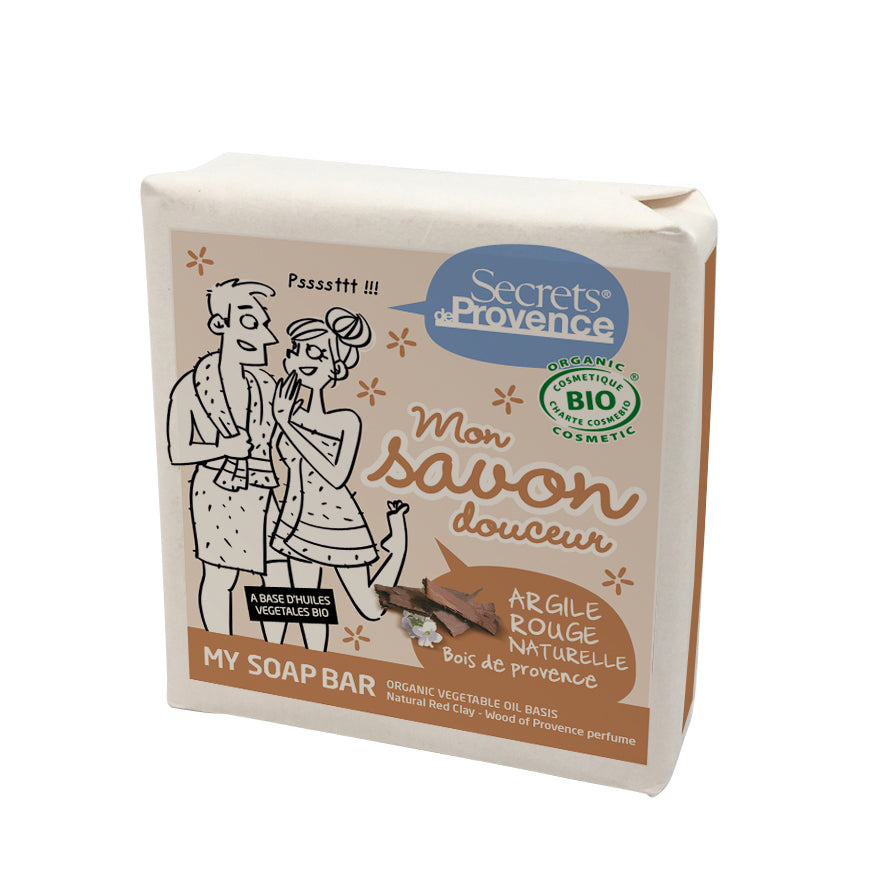 Jabón en Pastilla de Arcilla Roja Bio Secrets de Provence