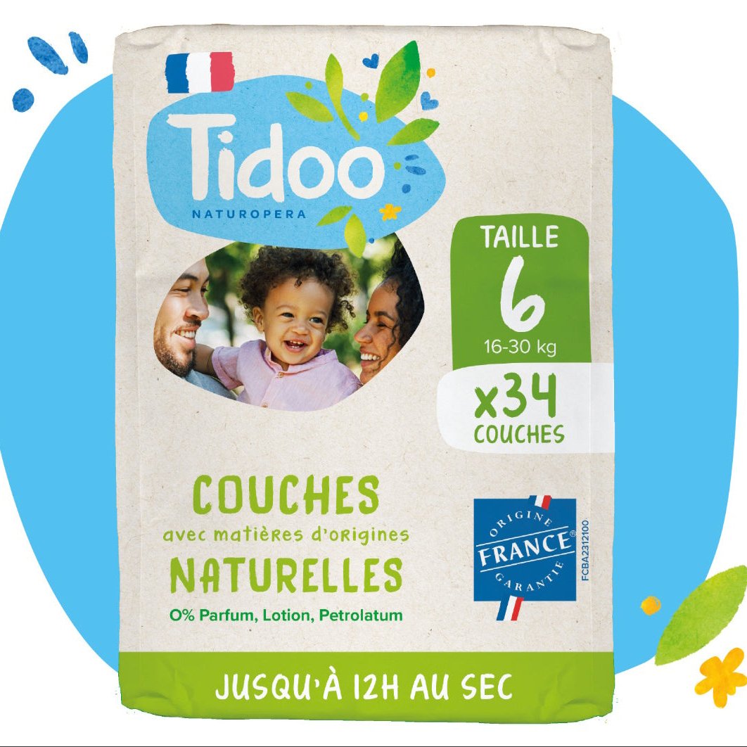 Pañales Naturales Tidoo Talla 6