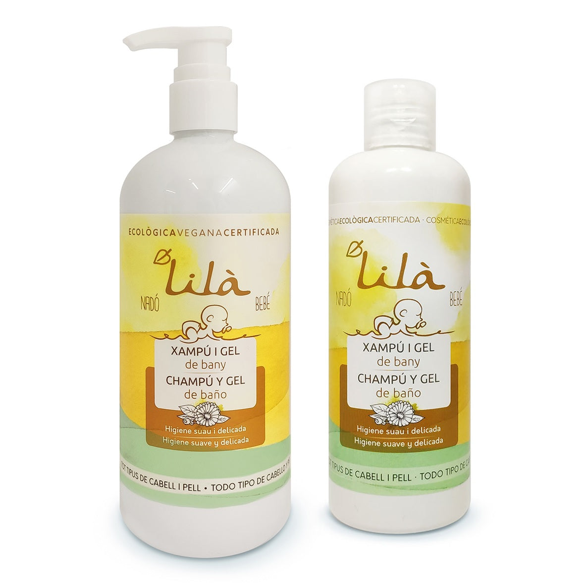 Champú y Gel de Baño Bebé con Caléndula Lilà Cosmètics