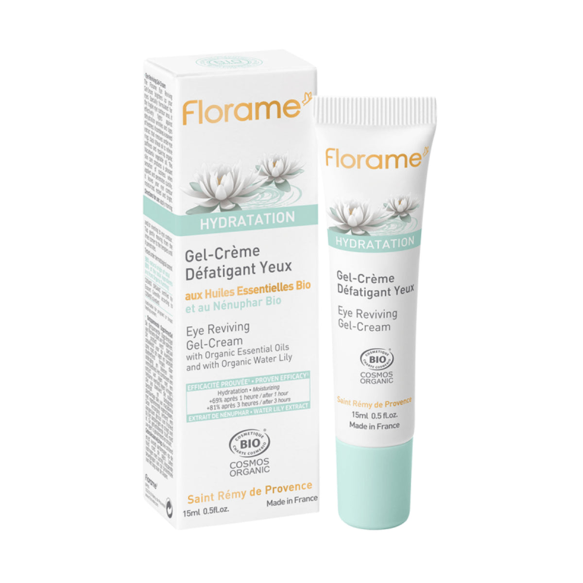 Gel-Crema Antifatiga para el Contorno Ojos Hidratación Bio Florame 15 ml