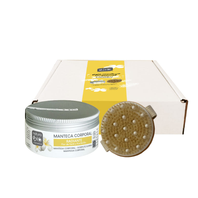 Pack Manteca Corporal Radiante + Cepillo en Seco Natura Bio