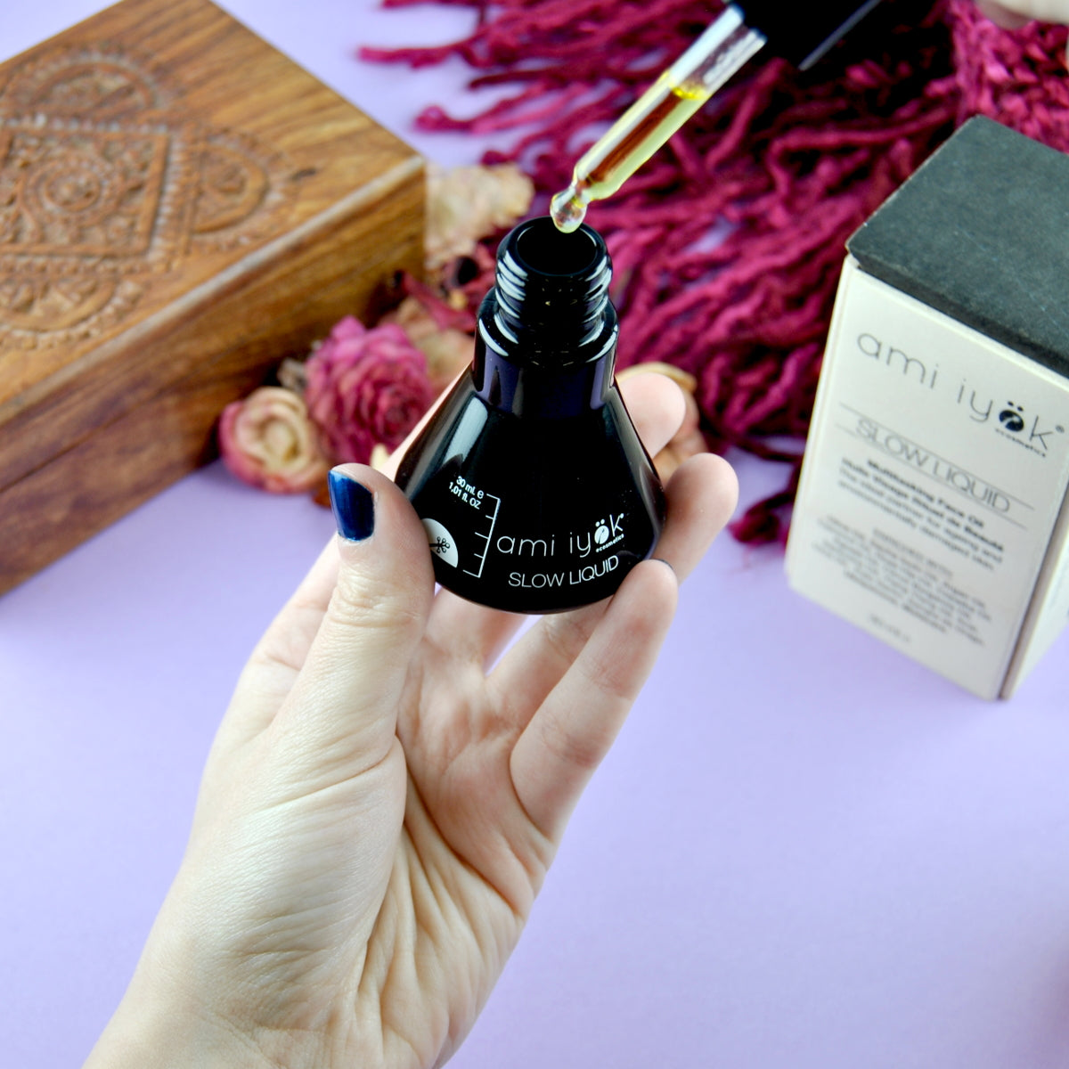 Aceite Facial Orgánico Multifunción Avanzado Slow Liquid Ami Iyök 30 ml