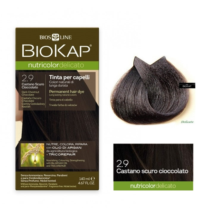 Tinte Delicato 2.9 - Castaño Oscuro Chocolate Biokap