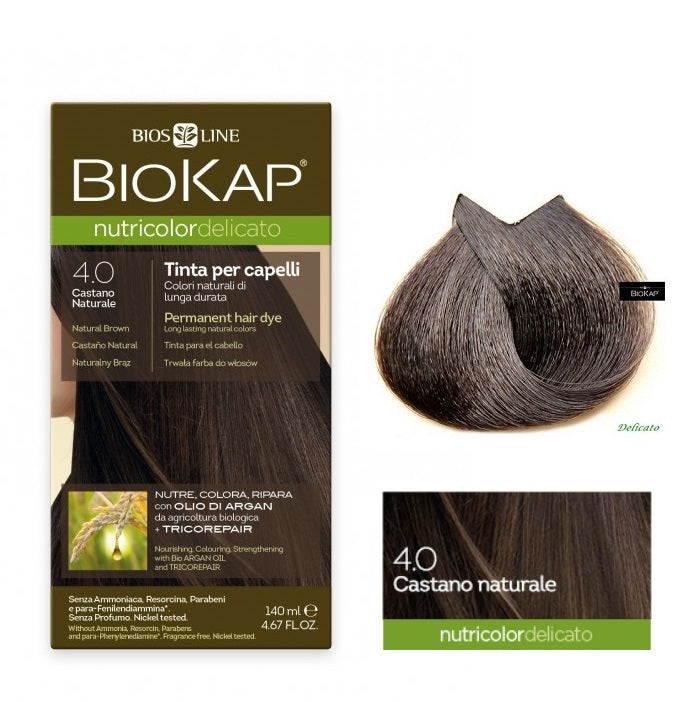 Tinte Castaño Natural 4.0 - Nutricolor Delicato Biokap