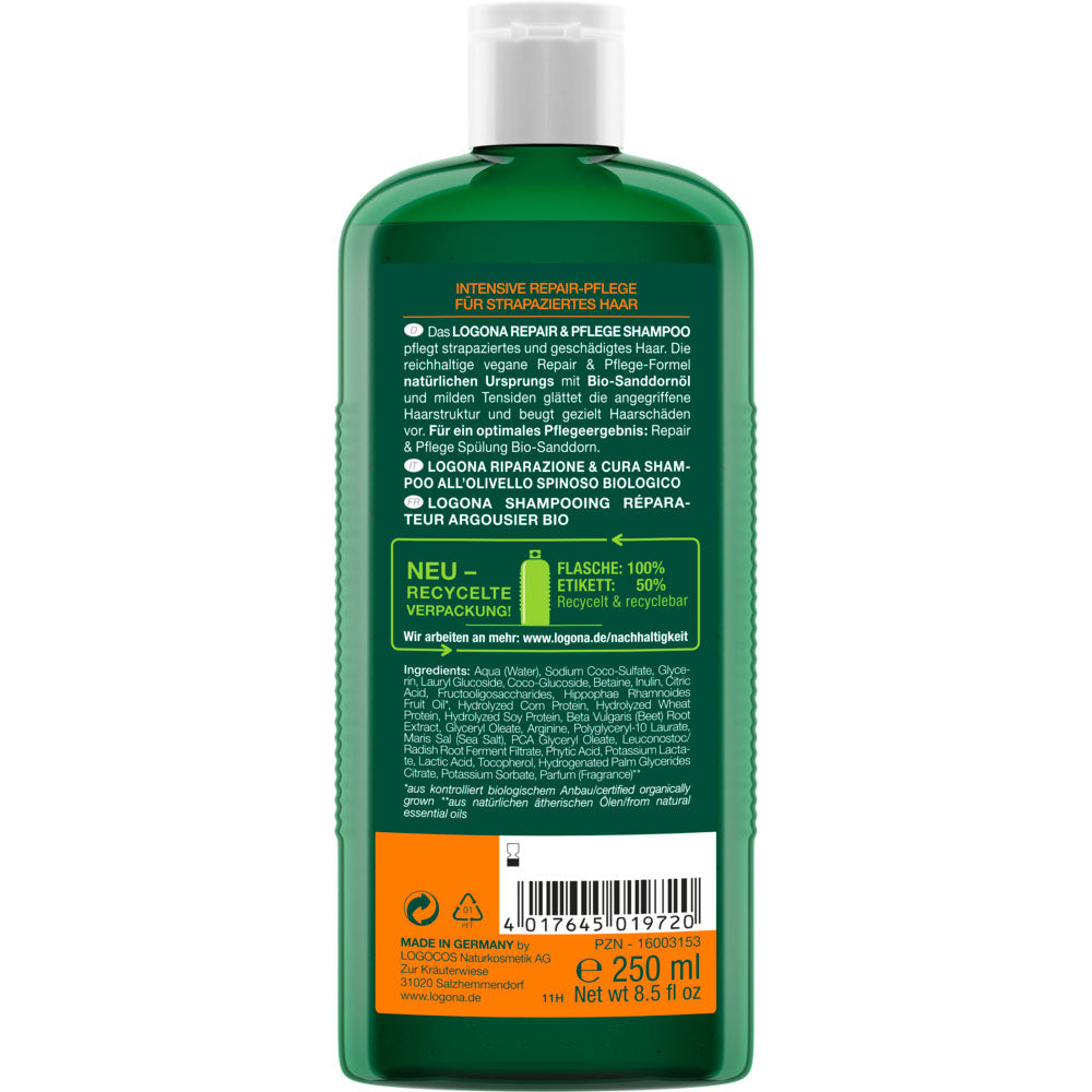 Champú Reparador y Cuidado Espino Amarillo Logona