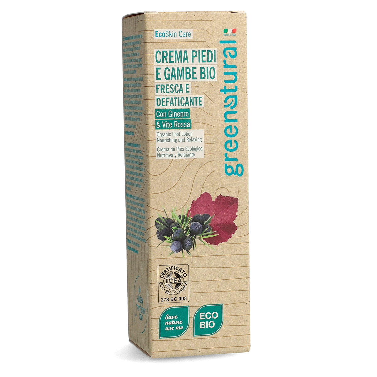 Crema de Pies y Piernas Orgánica Greenatural 100 ml