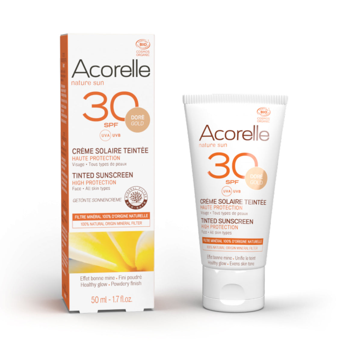 Crema Facial Color Gold SPF 30 Acorelle 50 ml