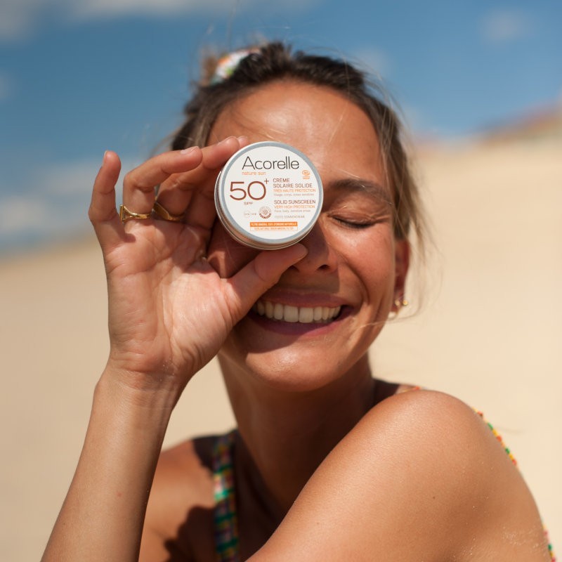 Crema Solar Sólida SPF50+ Filtro Mineral Acorelle