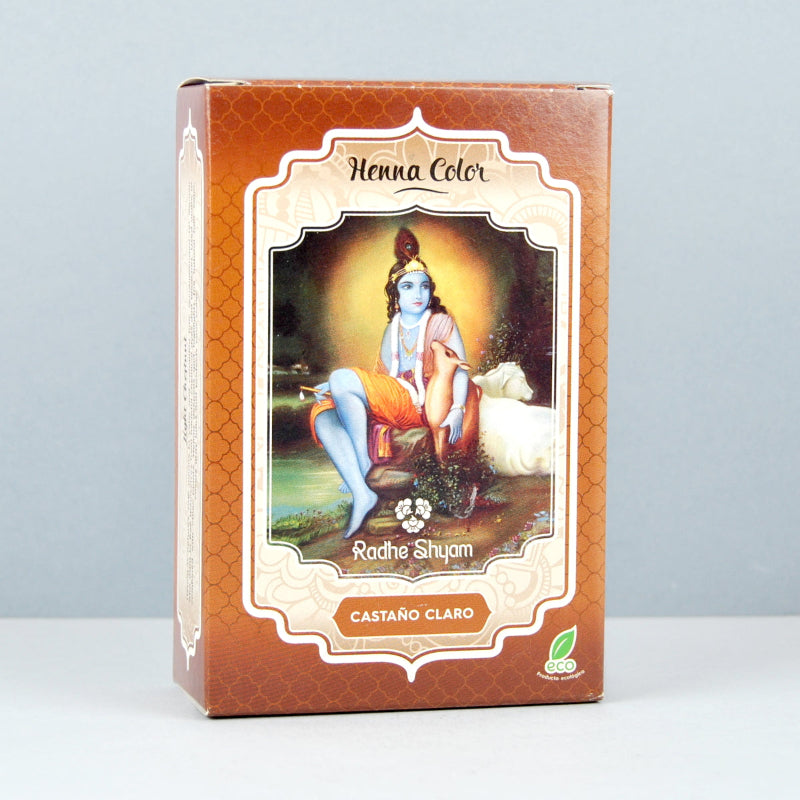 Henna Color Castaño Claro en Polvo Eco Radhe Shyam