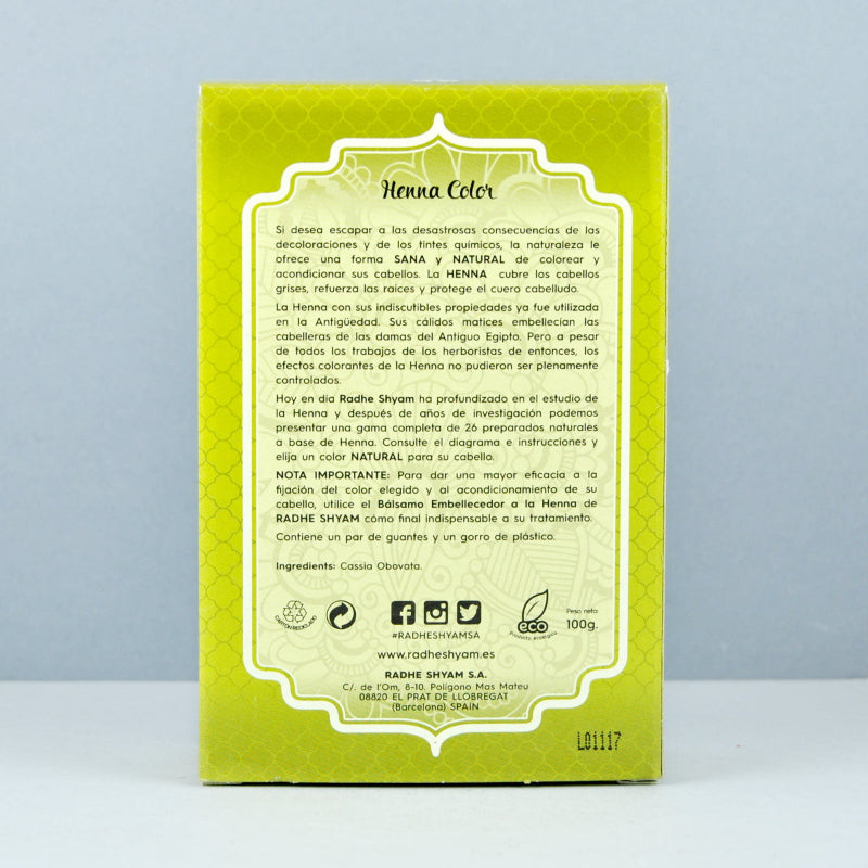 Henna Color Neutro en Polvo Eco Radhe Shyam