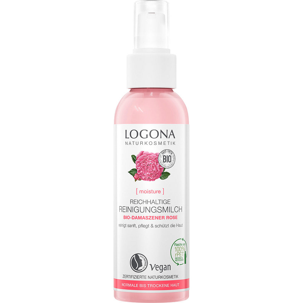 Leche Desmaquillante Nutritiva Rosa Damascena Piel Normal y Seca Logona