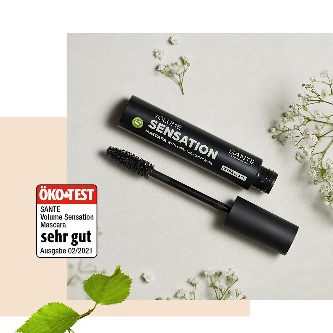 Máscara de Pestañas Volume Sensation 01 Black Sante