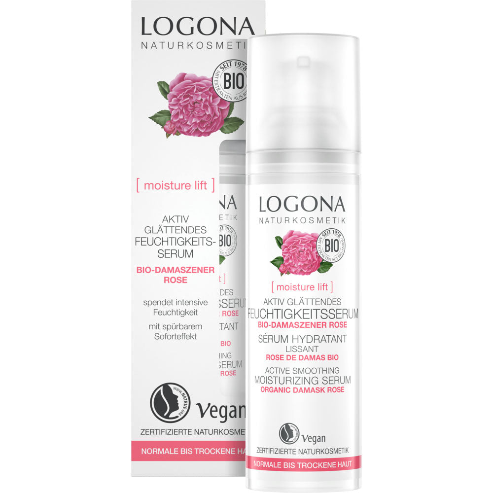 Sérum Hidratante Alisador Rosa Damascena Logona Piel Normal y Seca