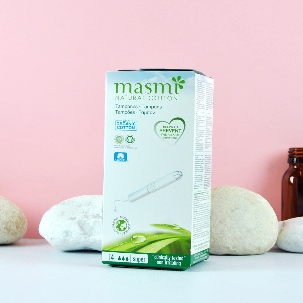 Tampones Algodón Ecológico Súper con Aplicador Masmi 14 uds