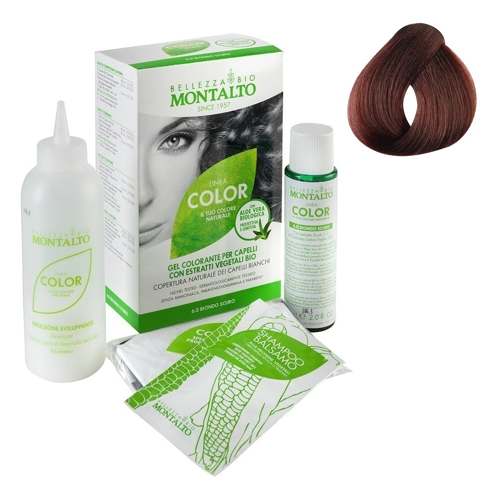 Tinte Vegetal Color 5.6 Castaño Claro Caoba Montalto Belleza Bio 135 ml