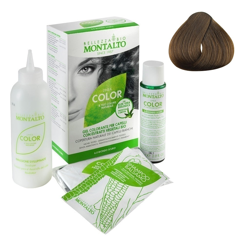 Tinte Vegetal Color 6.3 Rubio Oscuro Dorado Montalto Belleza Bio 135 ml