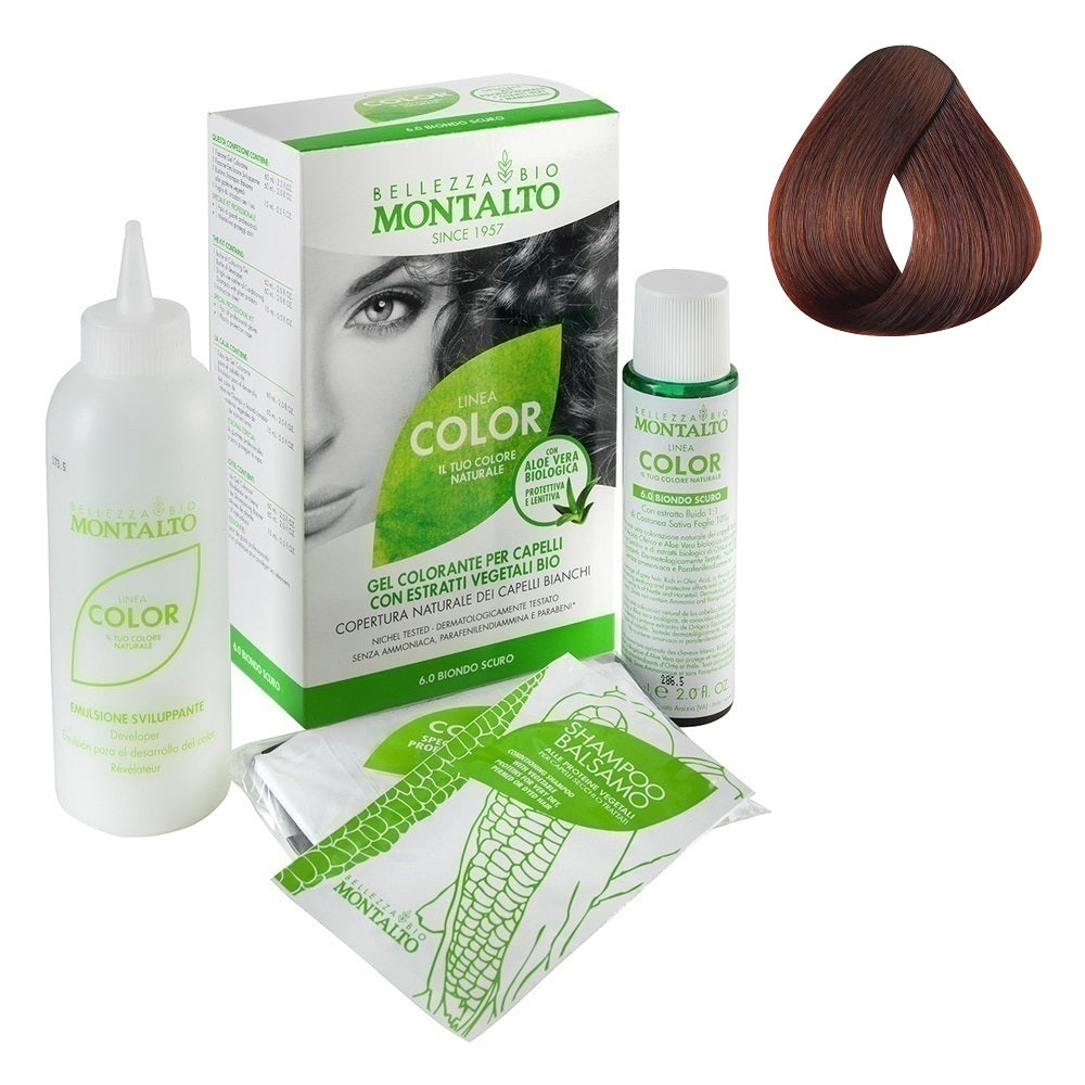 Tinte Vegetal Color 6.5 Rubio Oscuro Henna Montalto Belleza Bio 135 ml