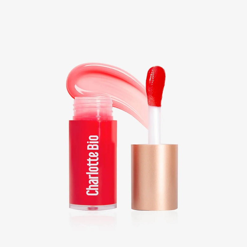 Aceite Labial Orgánico Color Rojo Intenso Charlotte Bio