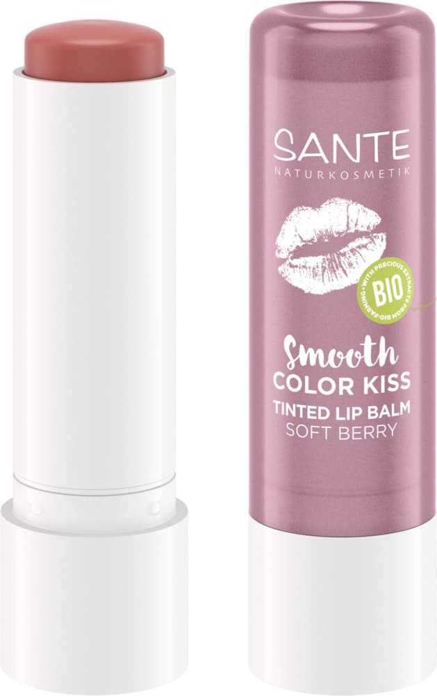 Bálsamo Labial Color Kiss 02 Soft Berry Sante