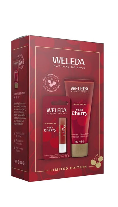 Cofre Very Cherry Edición Limitada Crema de Manos + Lip Balm Weleda